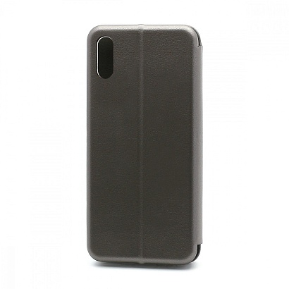 Чехол-книжка BF модельный (силикон/кожа) для Xiaomi Redmi 9A серебристый