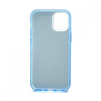 Чехол Fashion с блестками силикон-пластик для Apple iPhone 12 Mini/5.4 голубой