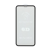 Защитное стекло 6D Premium для Apple iPhone 11/XR черное тех. пак