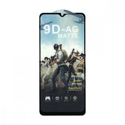 Защитное стекло MTB Matte для Samsung Galaxy A02/A02S/A12/M02/M12 черное тех.пак