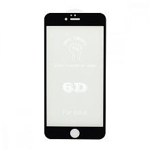 Защитное стекло 6D Premium для Apple iPhone 6 Plus/6S Plus черное тех. пак