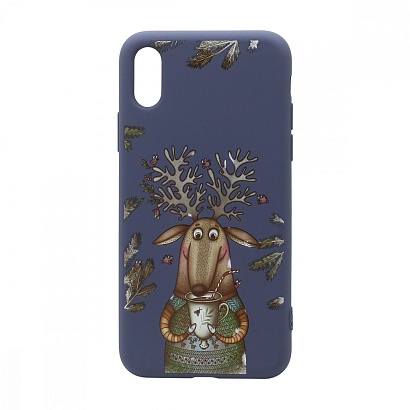 Чехол NEW ERA Winter для Apple iPhone X/XS (004) серый