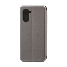 Чехол-книжка BF модельный (силикон/кожа) для Realme C33 серебристый