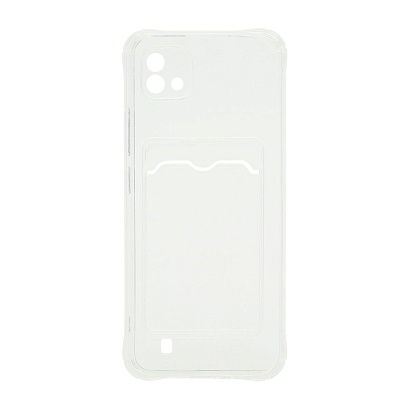 Чехол с кармашком для Realme C11 2021/C20 прозрачный (001)
