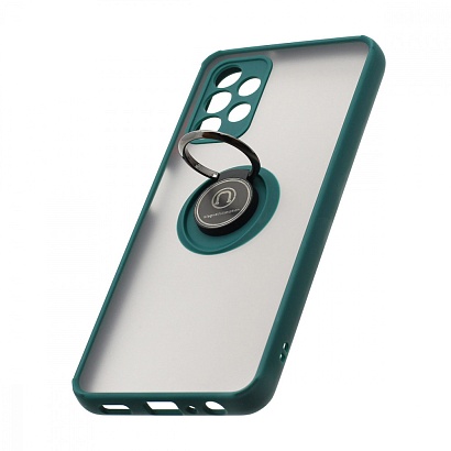 Чехол Shockproof Ring для Samsung Galaxy А13 (005) зелено-оранжевый