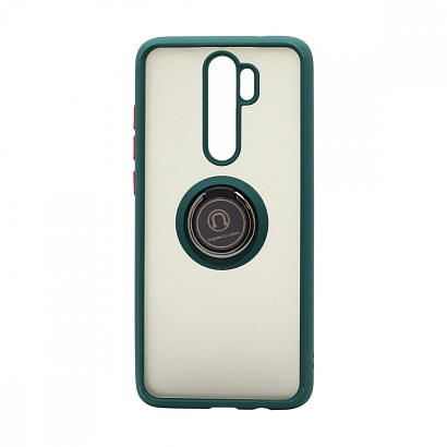 Чехол Shockproof Ring для Xiaomi Redmi Note 8 Pro (005) зелено-оранжевый
