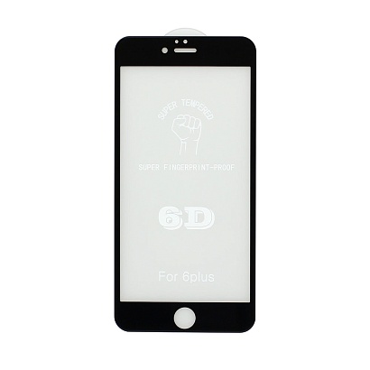 Защитное стекло 6D Premium для Apple iPhone 6 Plus/6S Plus черное