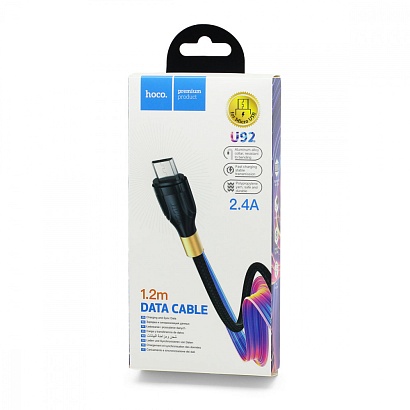 Кабель USB - Micro USB HOCO U92 (2.4А, 120см) черный