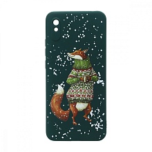 Чехол NEW ERA Winter для Xiaomi Redmi 9A (005) темно зеленый