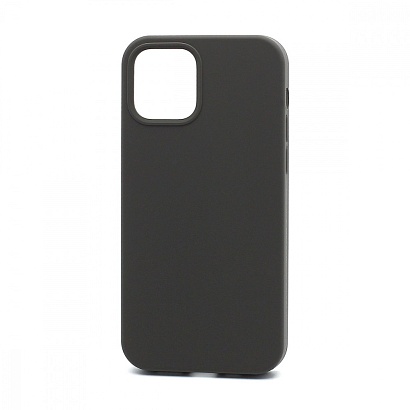Чехол Silicone Case без лого для Apple iPhone 12/12 Pro/6.1 (полная защита) (022) темно серый