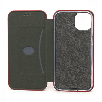 Чехол-книжка BF модельный (силикон/кожа) для Apple iPhone 13 красный