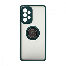 Чехол Shockproof Ring для Samsung Galaxy А53 (005) зелено-оранжевый